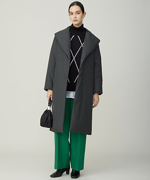 撥水加工】ADS ダウン ショールカラーロングコート