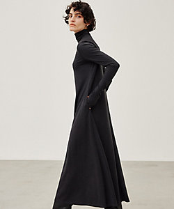 Rene ルネ ロングワンピース Aライン シルク混 ドレス ブラック 36