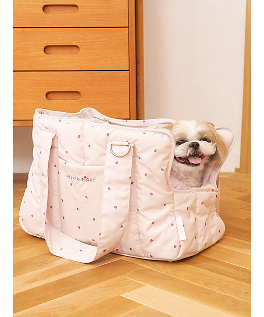 CAT＆DOG】ストロベリー柄キルティングキャリーバック | gelato