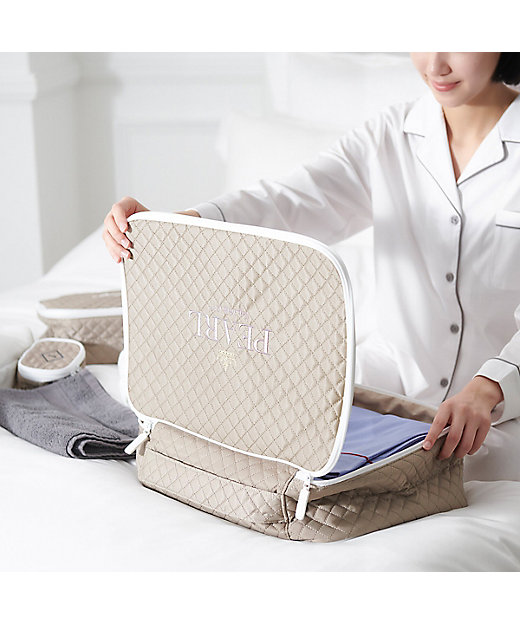 ダイヤモンドキルトポーチ 3点セット サンド | HOTEL LIKE INTERIOR