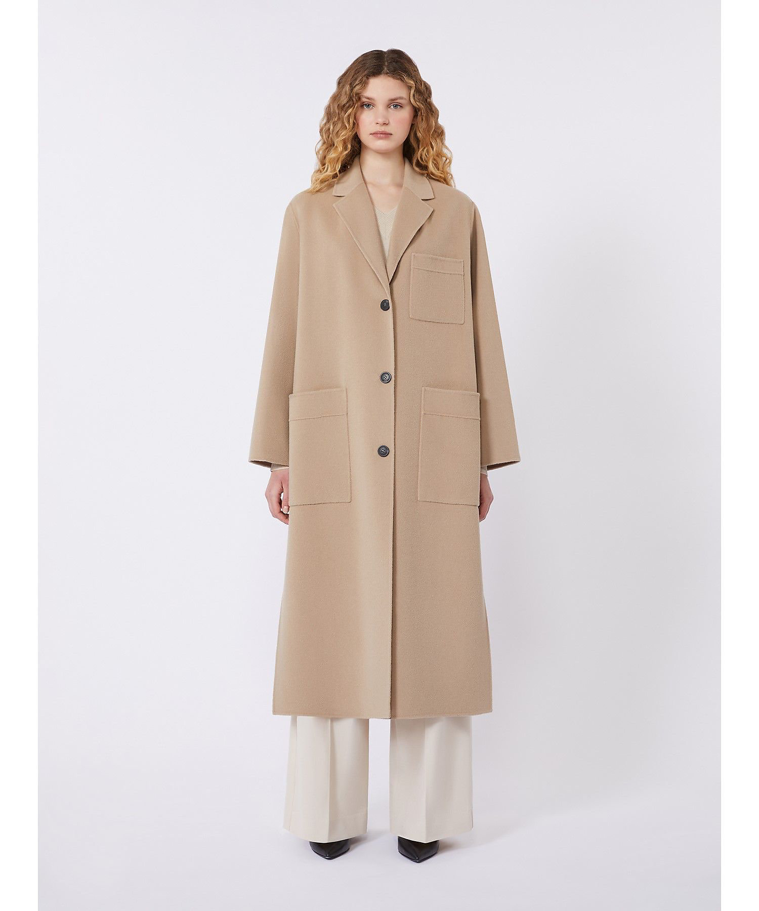 ガロシェ ウール ブレンド シングルブレスト コート