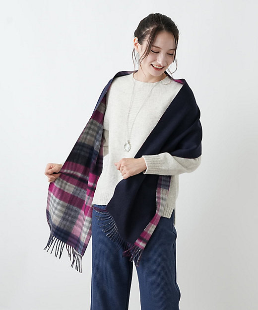 カシミヤタータンチェックストール【JOHNSTONS】 | Leilian