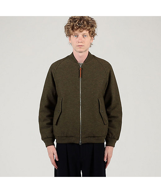 キルトライニング ウールニット ジップアップブルゾン | TOMORROWLAND