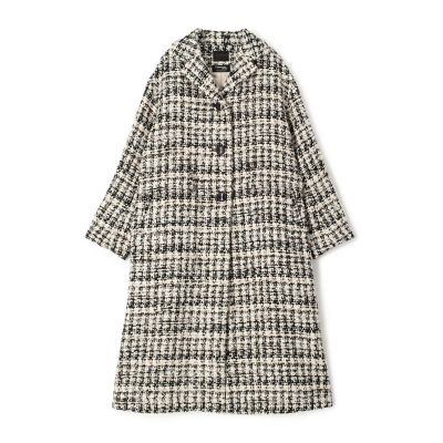 samイタリア製MSGM ハウンドトゥース柄 ロングコート イタリア製MSGM