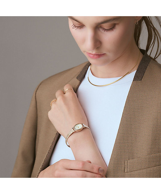 オーバルフェイスウォッチ／ブラウンゴールド | agete/アガット | 三越