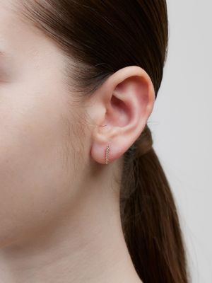 GOSSAMER ステープル ダイヤモンド ピアス ※シングル