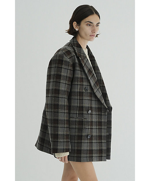 CLANE OVER SHOULDER PEAKED LAPEL COAT