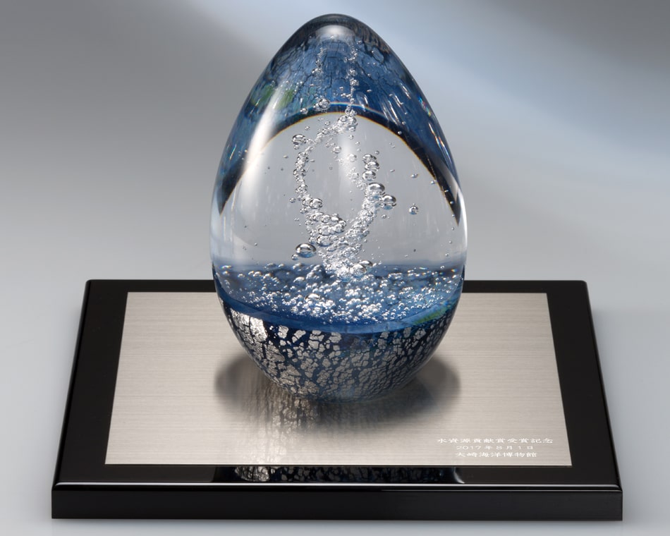 ノグチミエコ ガラスアート 生命の水 フラスコ L ノグチミエコ ガラス