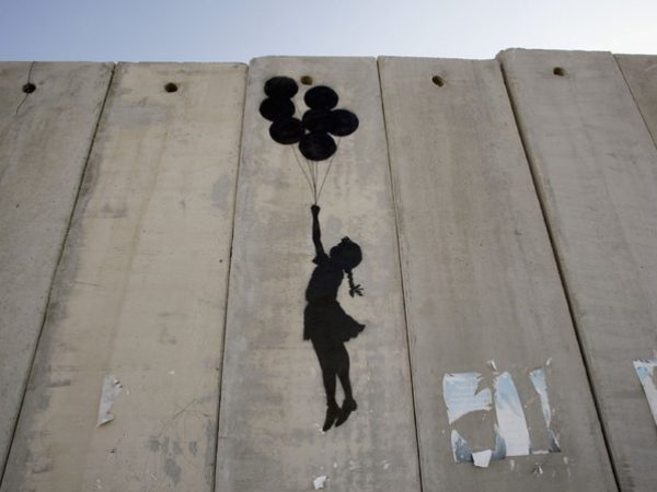 バンクシー 「Flying Balloon Girl」フライング・バルーンズ・ガール