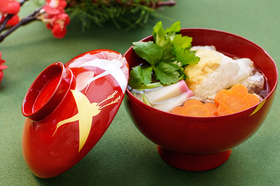 漆器 懐石道具 芦泉謹製 木製溜塗 雑煮椀 吸物椀 10客揃 内