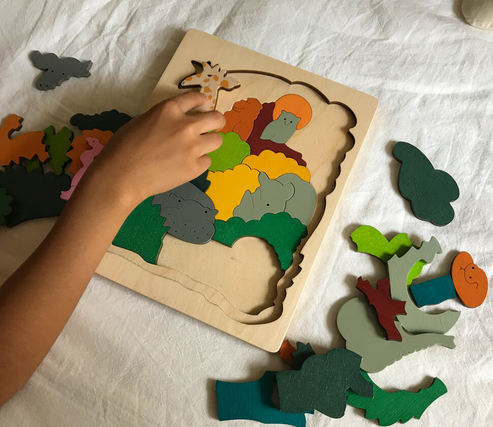 6歳〜・店長レビュー】George Luck Puzzle『AFRICAN ANIMALS（2重