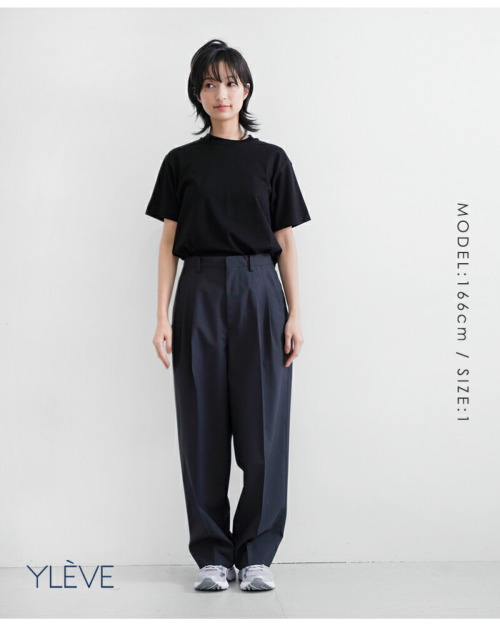 YLEVE イレーヴ ウール シャンブレー トラウザー パンツ “WOOL