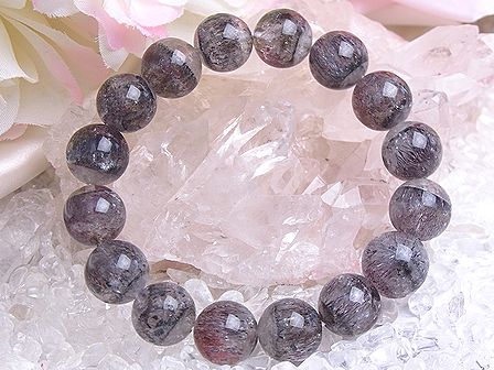 ブラック スーパーセブン ブレスレット ☆ 13mm 大粒！