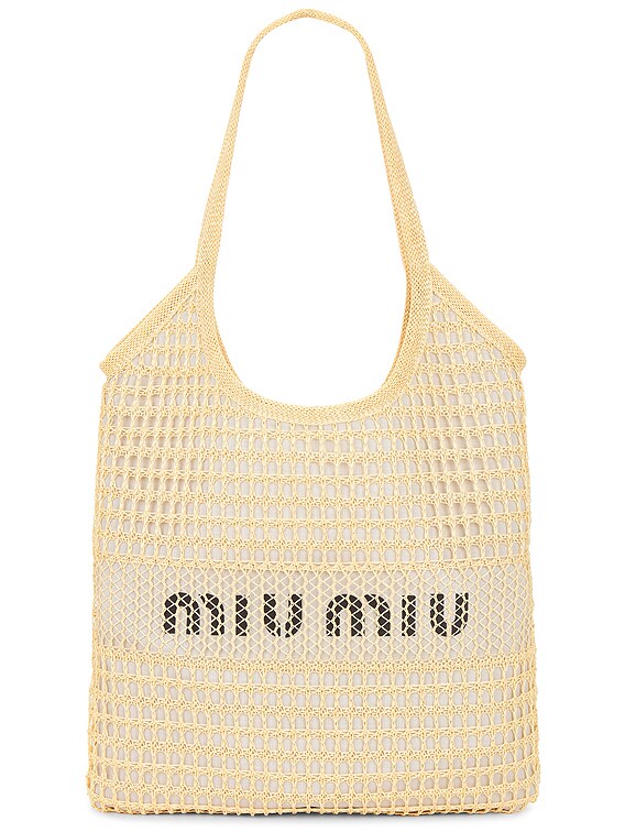 Miu Miu Ivy Tote Bag in Natural | FWRD