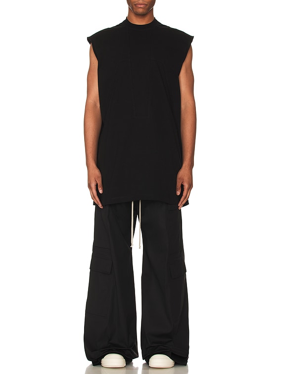 Rick Owens Splintered Tarp Tee in Black | FWRD