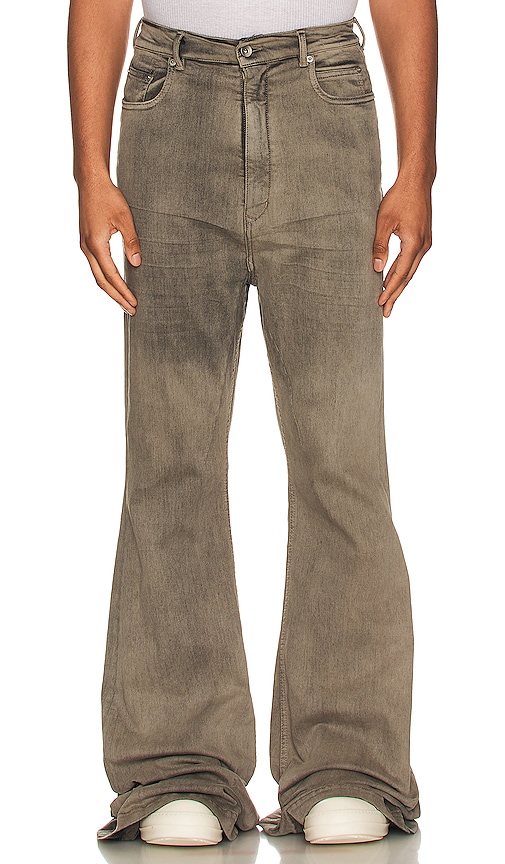 Rick Owens Drkshdw Gray Bolan Bootcut Jeans In Mineral Pearl
