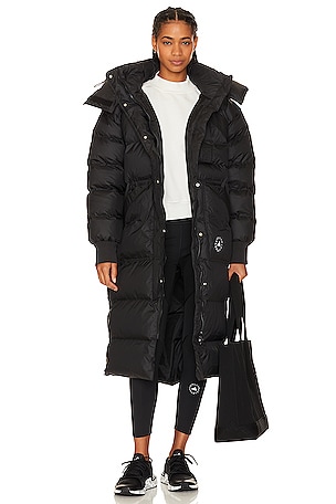 adidas by Stella McCartney True Nature Long Padded Jacket in Black