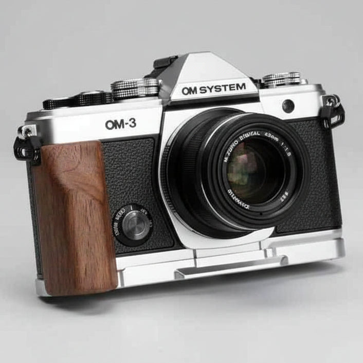 オリンパス OM3 グリップ ウッド MS デザイン