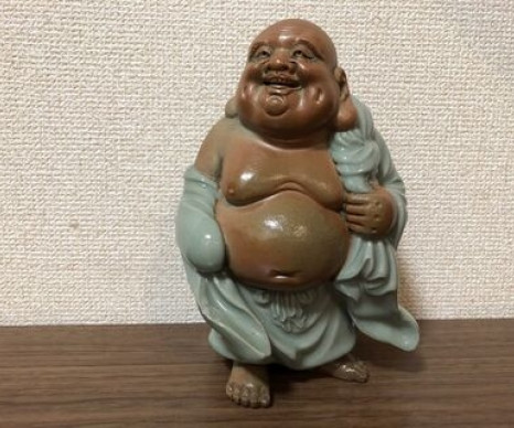 ト*コ様 備前焼 国延昇造 布袋様 香炉 ◇楽しそうに