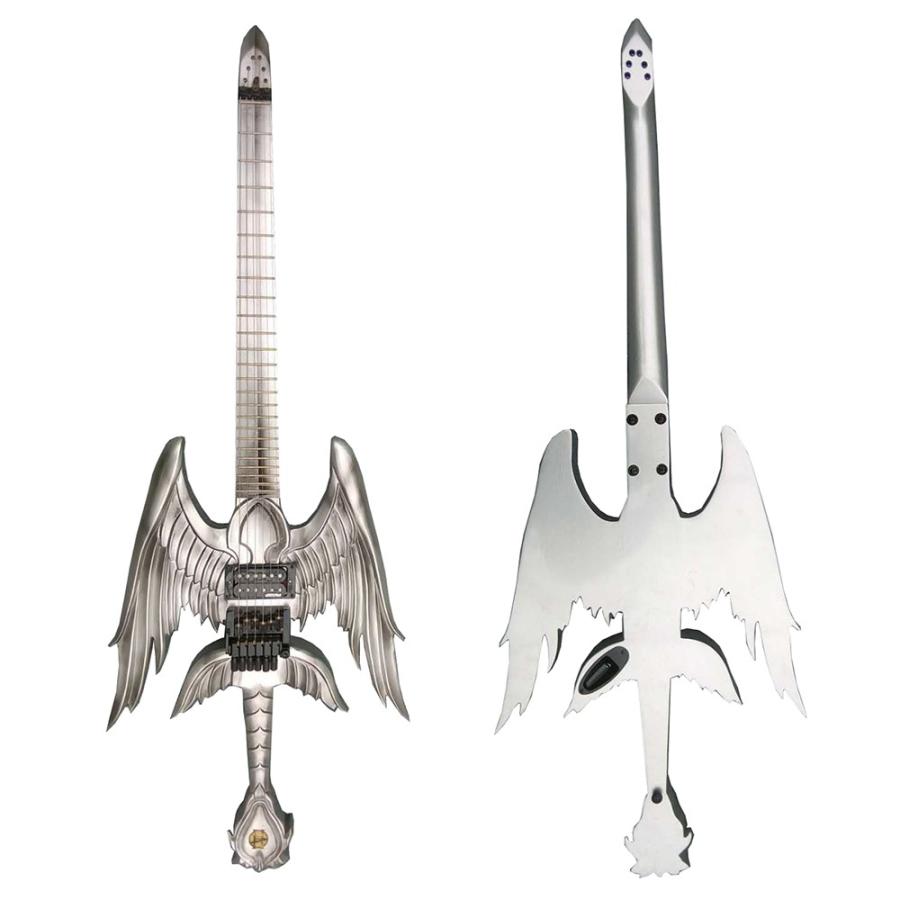 エレキギター ギター エレキ 剣 勇者の剣 ホワイトシルバー マッド