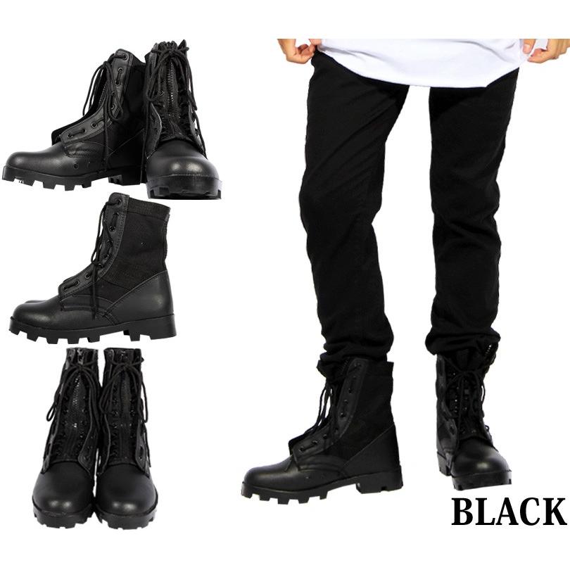 8 ミリタリーブーツ メンズ ブーツ ZIP付き コンバットブーツ