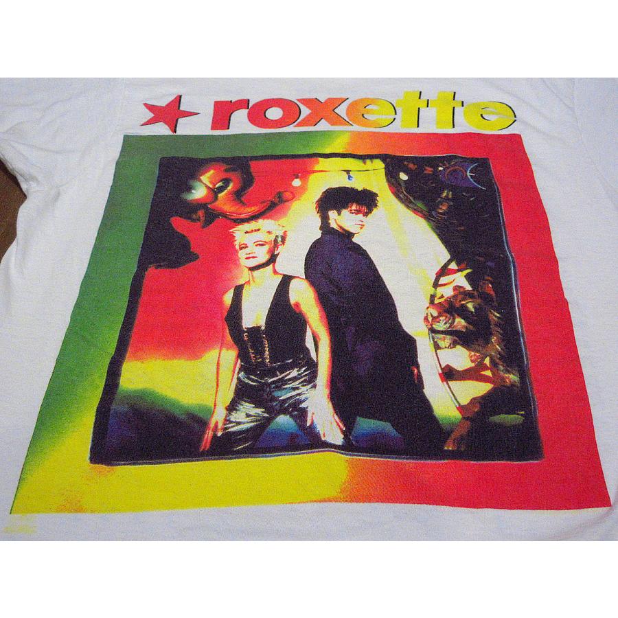 ビンテージ90's○Roxette World Tour1991-1992両面プリントTシャツ白