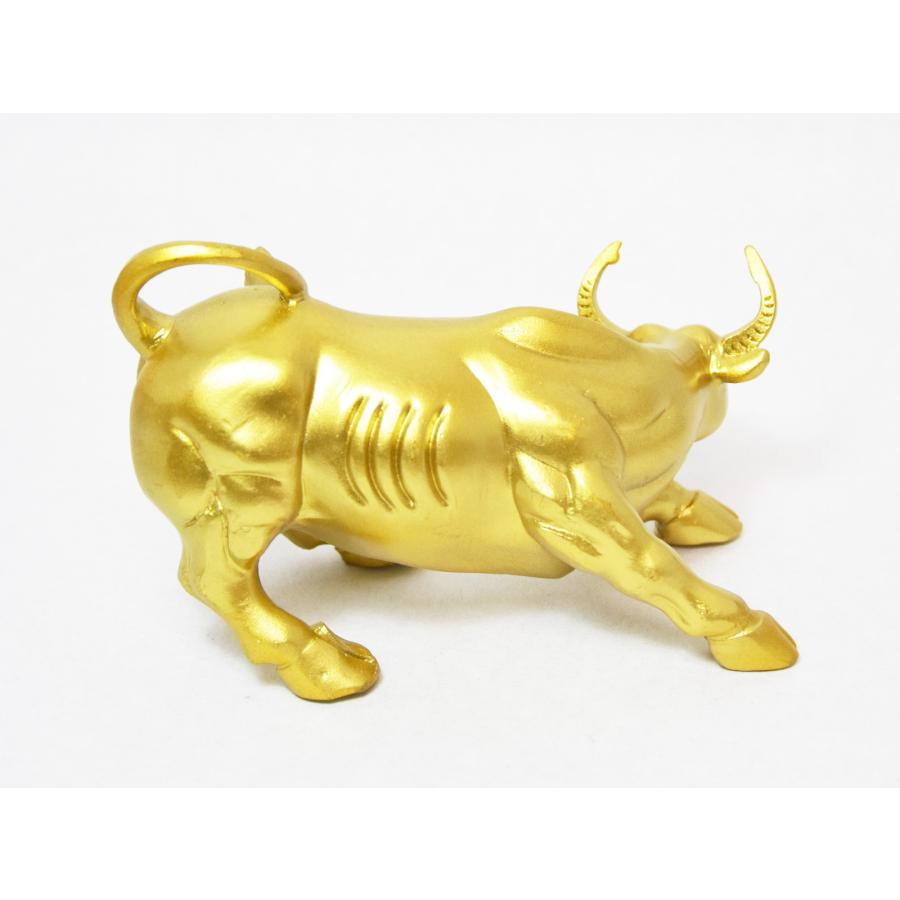 牛 置物 干支 丑年 六帝銭付き 赤座布団付き 風水 縁起物 黄銅製