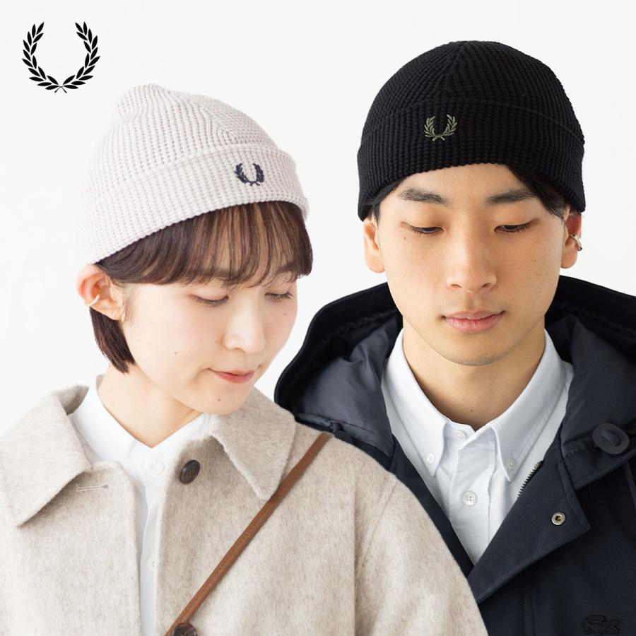FRED PERRY（フレッドペリー） ニット帽 ワッフル ニット ビーニー