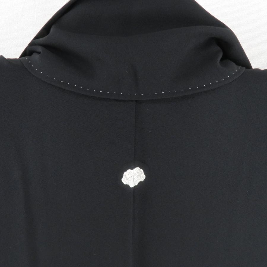 本加賀友禅 黒留袖 小田美知代 鶴に四季花文様 正絹 袷 広衿 比翼付