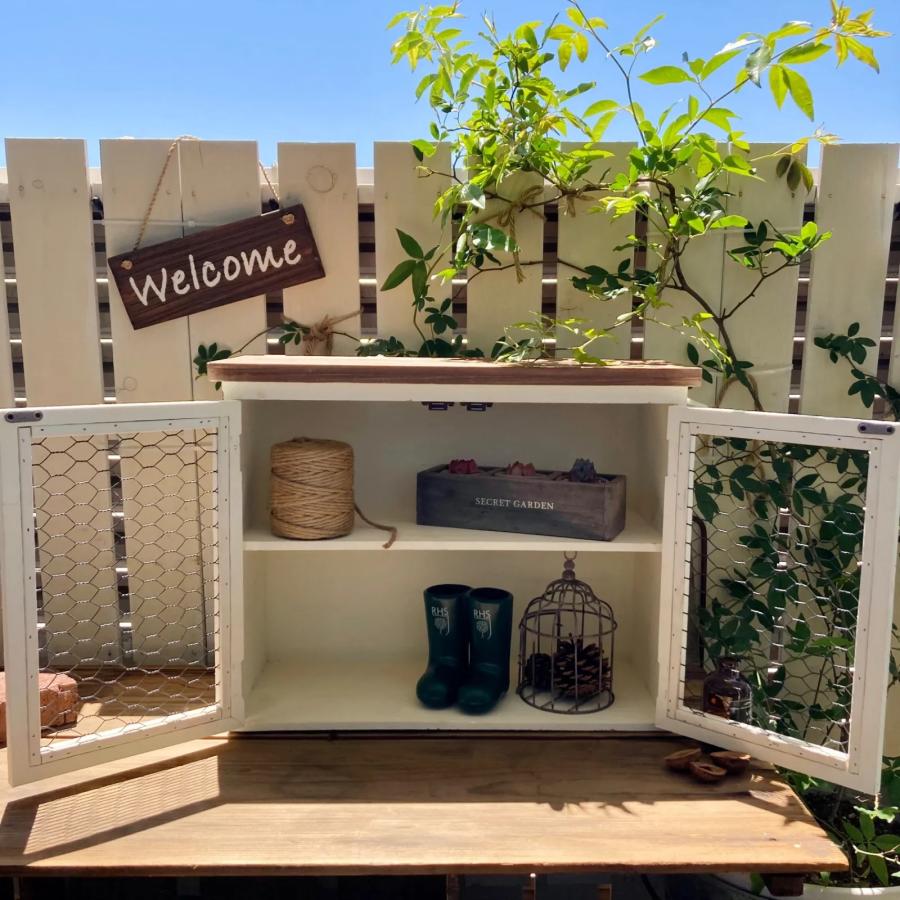 棚 アンティーク雑貨 収納 飾り棚 壁掛け棚 ウォールシェルフ 2段