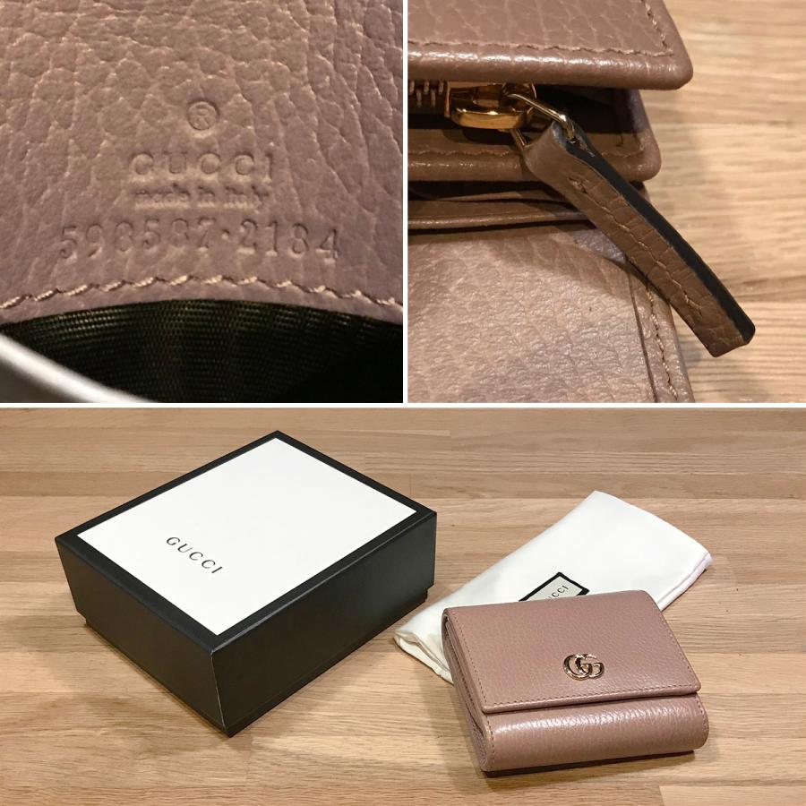 GUCCI（グッチ） 【新品同様】グッチ GGマーモント 2つ折りコンパクト