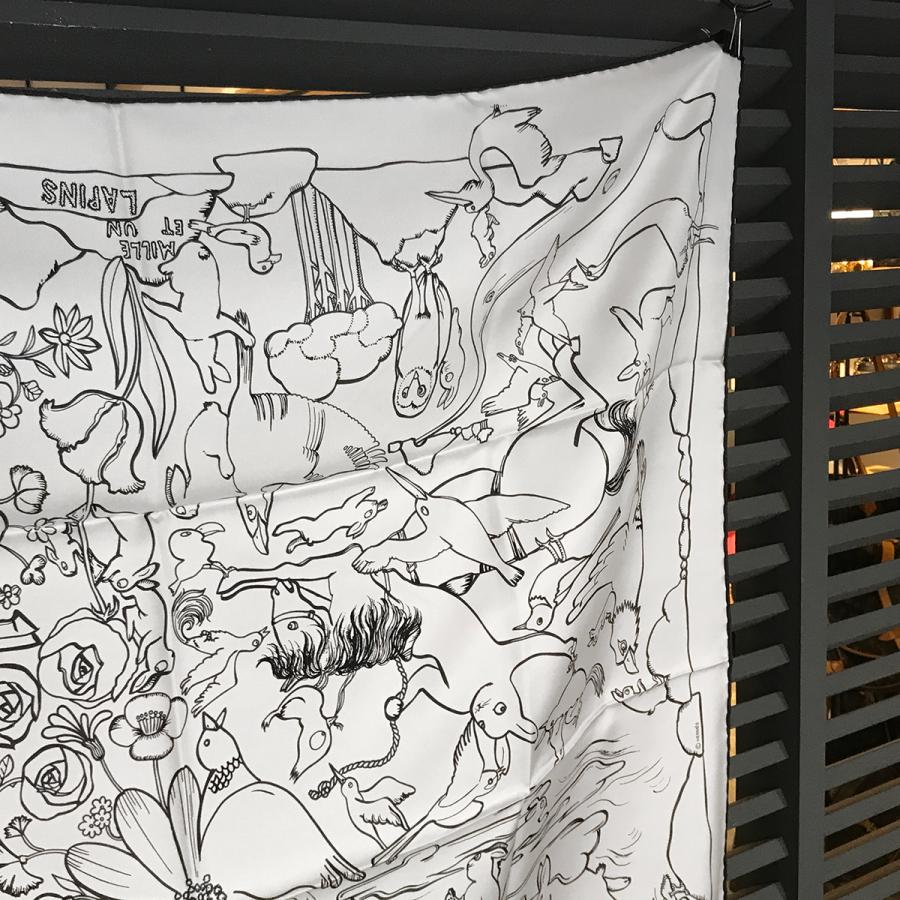 HERMES（エルメス） 【新品未使用】 カレ90 千と一のウサギ ブラン