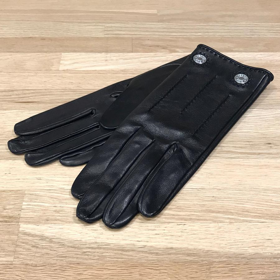 186005 HERMES エルメス 手袋 ブラック 7サイズ レザー レディース