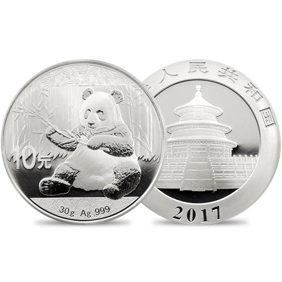 ☆即納追跡可☆ 中国 2012-2021 パンダ 30g 銀貨10枚セット 箱付き