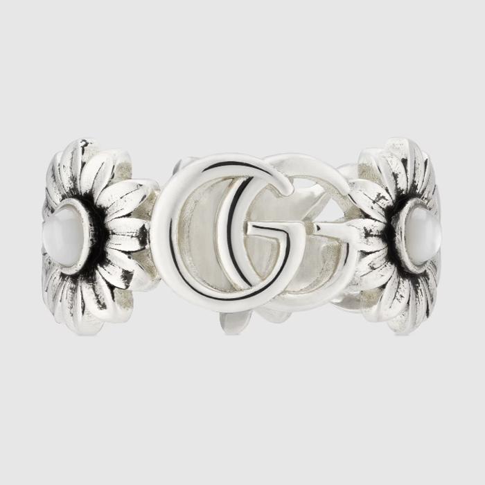 GUCCI（グッチ） フラワーモチーフ リング レディス シルバー
