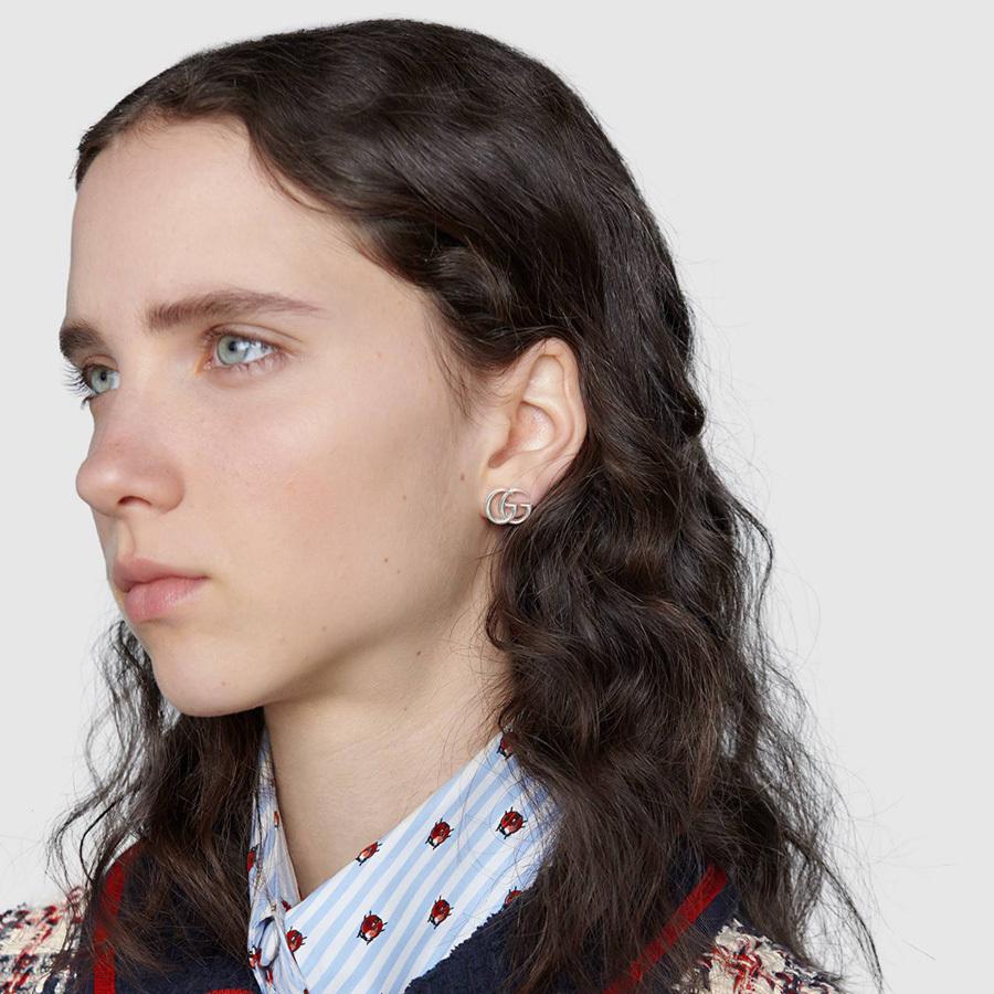 美品 ダブルG スタッズ ピアス ダブルG スタッズ ピアス