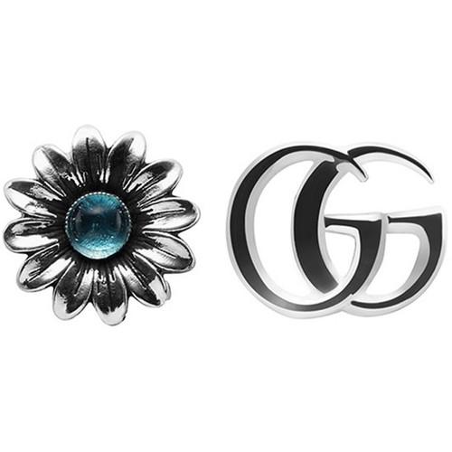 GUCCI（グッチ） ダブルG フラワー 両耳 ピアス シルバー アクセサリー