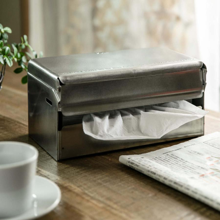 ダルトン ティッシュケース バイブレーション スチール 厚型対応