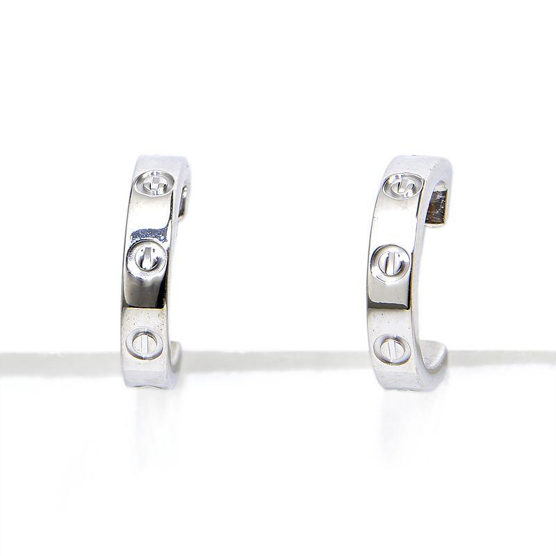 LOVE（Cartier） カルティエ ラブピアス SM B8028900 K18WG LOVEピアス
