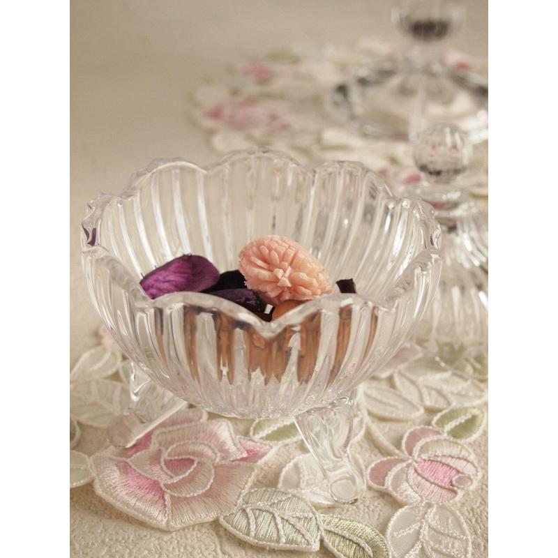 1800年代 欧州アンティーク 青被せ ダイヤ模様 ガラス瓶 キャンディ