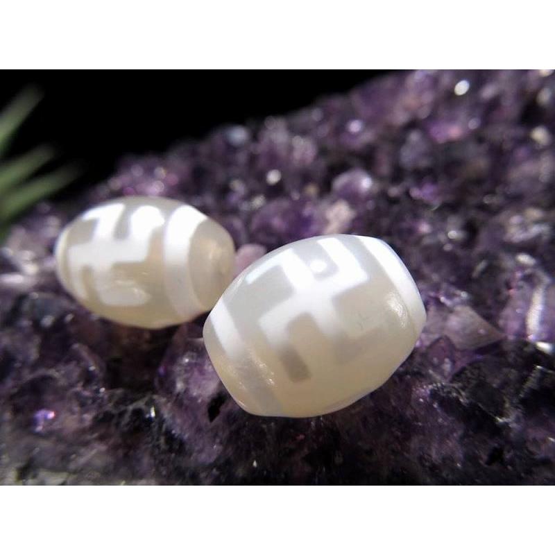 純真ホワイトカラー 卍天珠 まんじてんじゅ 縦サイズ:約15mm 1個売り