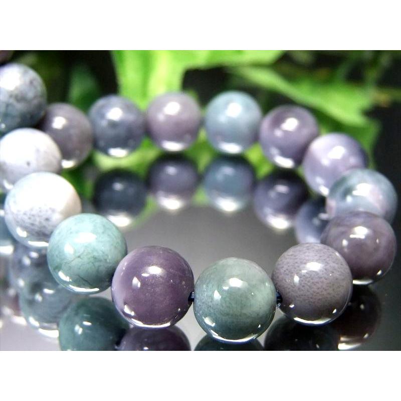 抜粋鑑別済み 4A パープルラリマー ブレスレット 9mm×22珠 入手困難 愛