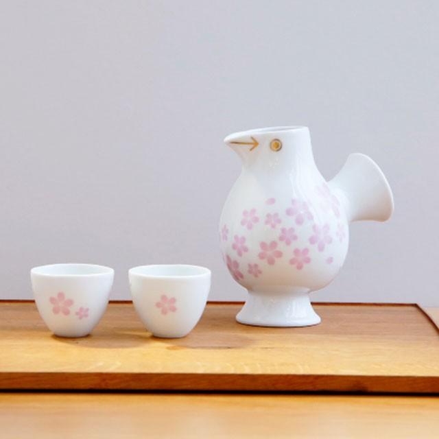 Lisa Larson（リサラーソン） おさけとり さくら ピンク 鳥の形の徳利