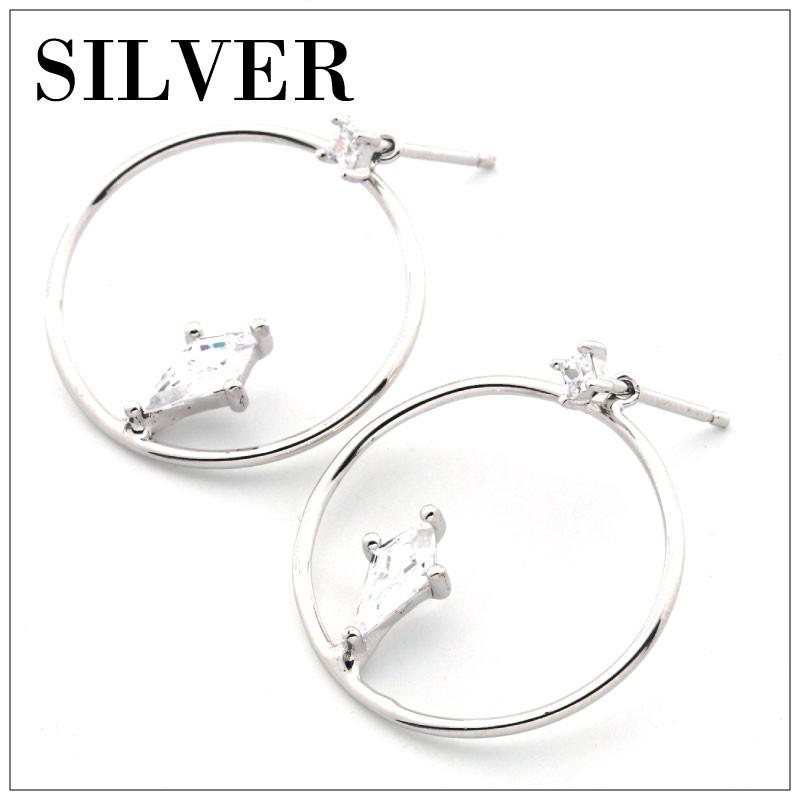 Silver925 ピアス Doris Crystal スワロフスキー 使用 シルバー