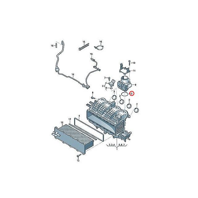 フォルクスワーゲン（Volkswagen） スロットルボディ ガスケット ザ
