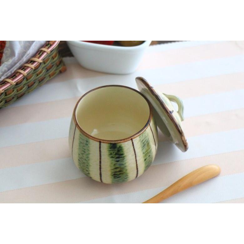 織部二色十草茶碗蒸し 瀬戸織部 国産 瀬戸焼 蒸し碗 蓋付 蓋付き 蓋