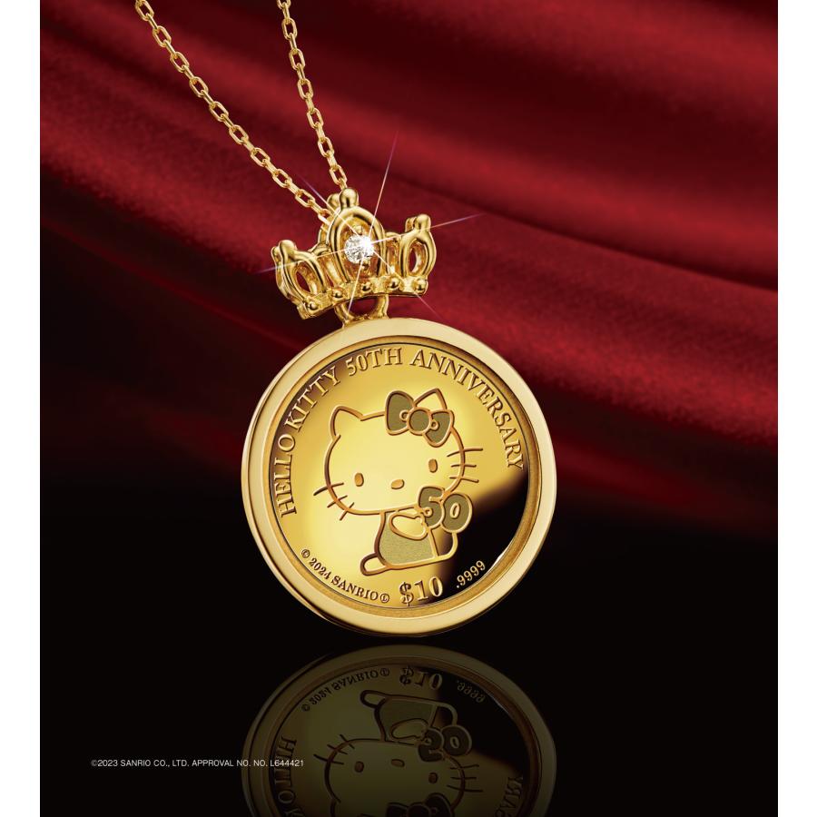 ハローキティ 50thアニバーサリー金貨 純金コインペンダント 24金