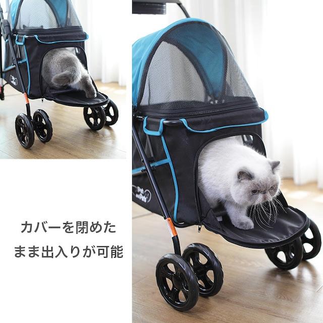 ペットカート 4輪 折りたたみ 耐荷重16kg 猫 犬 petique