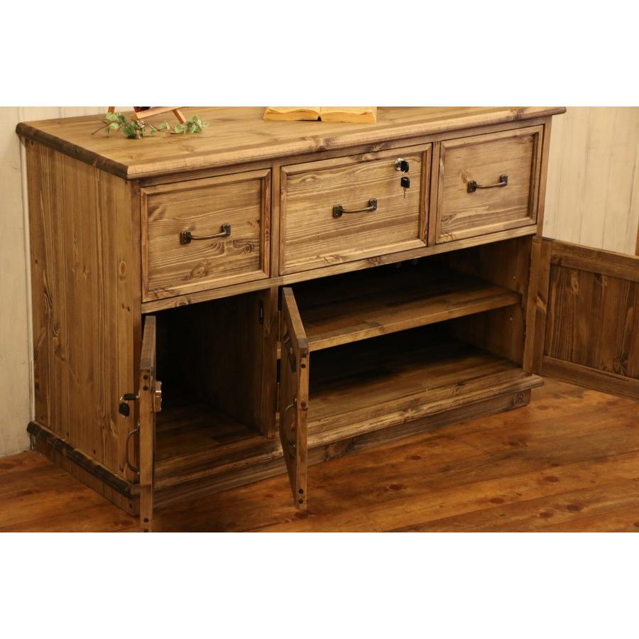 3チェスト クラシック キャビネット 鍵付き W1100 オーダー家具 選べる