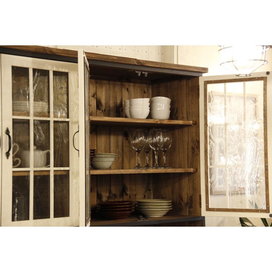 日本製】ニューヨークスタイルカップボード・W1500 西海岸風